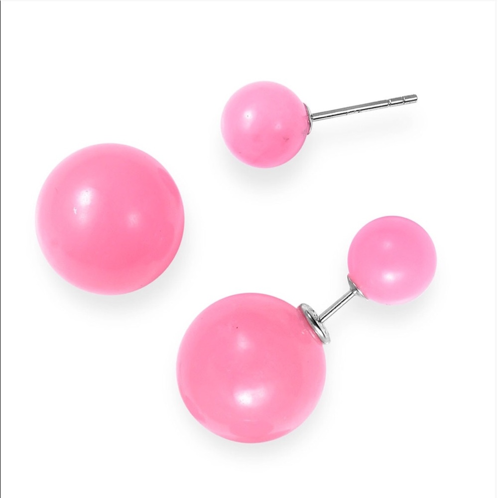 100% Genuine Pink Jade Earrings in Sterling